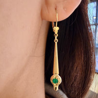 Emerald pendant earrings