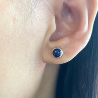Lapiz studs in 18 carat gold-Earrings-The Antique Ring Shop