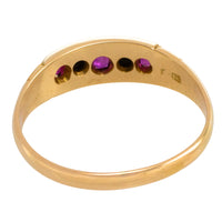 Edwardian ruby and old cut diamond ring from 1913