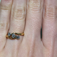 Edwardian old European cut diamond ring