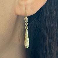 Vintage 14 carat gold pendant earrings-Earrings-The Antique Ring Shop