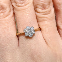 Antique old cut diamond cluster ring-Antique rings-The Antique Ring Shop