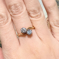 Vintage Toi et Moi diamond ring-engagement rings-The Antique Ring Shop