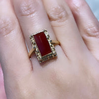 Carnelian ring in 14 carat gold-vintage rings-The Antique Ring Shop