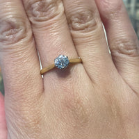 Vintage old cut diamond solitaire ring-engagement rings-The Antique Ring Shop