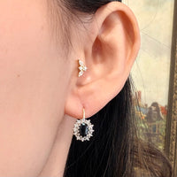 Sapphire and diamond earrings