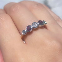 Ruby and diamond ring in 18 carat gold-engagement rings-The Antique Ring Shop