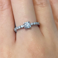 White gold diamond link ring-vintage rings-The Antique Ring Shop