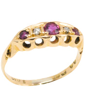 Edwardian period ruby and rose diamond ring-Antique rings-The Antique Ring Shop