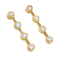 Diamond earrings in 14 carat gold