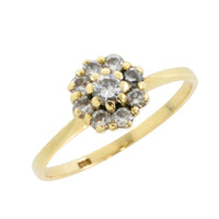 Vintage diamond cluster ring in 14 carat gold-Vintage Rings-The Antique Ring Shop
