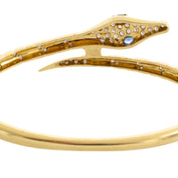 18 carat snake bracelet with diamonds and sapphires