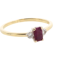 Ruby and diamond ring in 18 carat gold