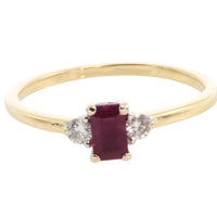 Ruby and diamond ring in 18 carat gold