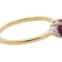 Ruby and diamond ring in 18 carat gold