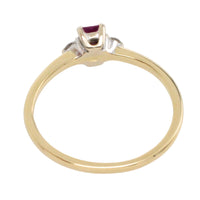 Ruby and diamond ring in 18 carat gold