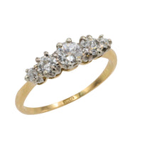 Edwardian old European cut diamond ring in 18 carat gold-Antique rings-The Antique Ring Shop