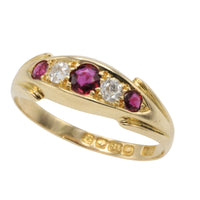 Victorian ruby and diamond ring from 1900-Antique rings-The Antique Ring Shop