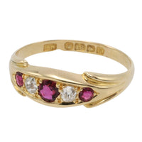 Victorian ruby and diamond ring from 1900-Antique rings-The Antique Ring Shop