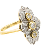18 carat navette shaped diamond ring