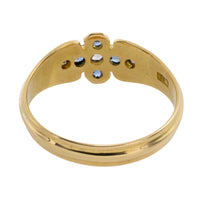 Victorian sapphire and diamond ring from 1899