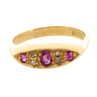Antique ruby and rose diamond ring from 1915-Antique rings-The Antique Ring Shop
