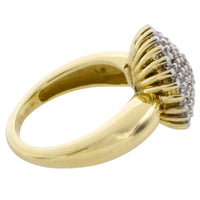 Diamond cluster ring in 14 carat gold-engagement rings-The Antique Ring Shop