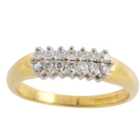 Vintage double row diamond ring-Vintage Rings-The Antique Ring Shop