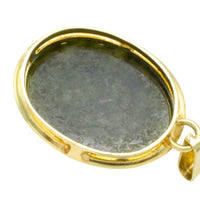 Neferite jade pendant in 14 carat gold