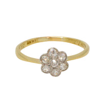 Antique old cut diamond cluster ring-Antique rings-The Antique Ring Shop