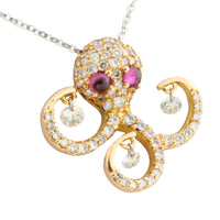 Ponte Vecchio Gioielli diamond and ruby octopus pendant-Pendants-The Antique Ring Shop
