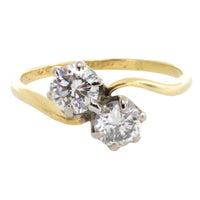 Vintage Toi et Moi diamond ring-engagement rings-The Antique Ring Shop