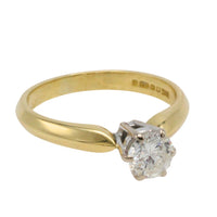 Vintage diamond solitaire ring in 18 carat gold-engagement rings-The Antique Ring Shop