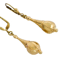 Vintage hanger oorbellen van 14 karaat goud