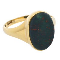 Edwardian period bloodstone signet ring-gents rings-The Antique Ring Shop