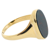 Edwardian period bloodstone signet ring-gents rings-The Antique Ring Shop