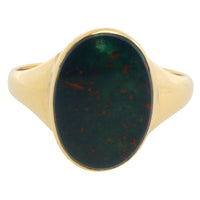 Edwardian period bloodstone signet ring-gents rings-The Antique Ring Shop
