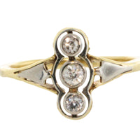 Antique diamond three stone ring in 14 carat gold-Antique rings-The Antique Ring Shop