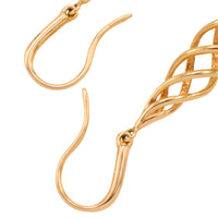 Spiral earrings in 18 carat gold-Earrings-The Antique Ring Shop