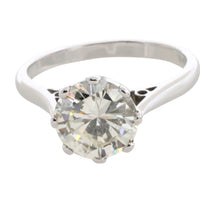 2.20 carat diamond solitaire ring in white gold-engagement rings-The Antique Ring Shop