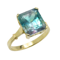 Tricolor tourmaline ring in 14 carat gold-Rings-The Antique Ring Shop