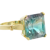 Tricolor tourmaline ring in 14 carat gold-Rings-The Antique Ring Shop