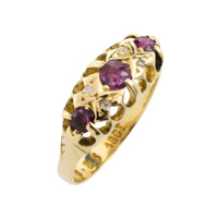 Edwardian ruby and rose diamond ring