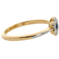 Edwardian rose diamond and sapphire cluster ring