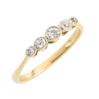 Edwardian five stone old cut diamond ring