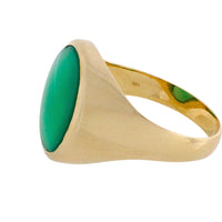 Chrysoprase signet ring in 14 carat gold-gents rings-The Antique Ring Shop