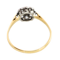 Edwardiaanse cluster ring met oud geslepen diamant