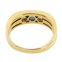 18 carat gold sapphire and diamond ring-Vintage Rings-The Antique Ring Shop