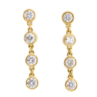 Diamond earrings in 14 carat gold