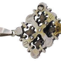 Rose diamond pendant in silver